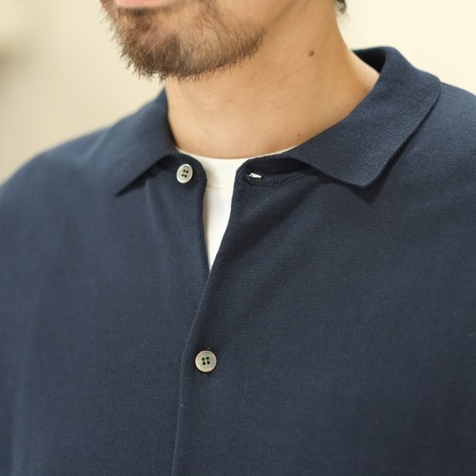 【2018 SS】crepuscule(クレプスキュール) Knit Shirt -NAVY- #1801-005(3)