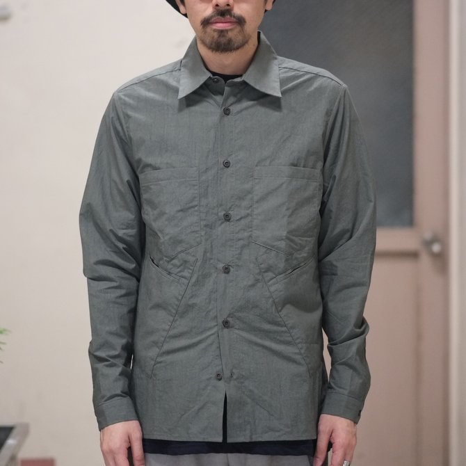 【30% off SALE】【2018 SS】FRANK LEDER(フランク リーダー) TRIPLE WASHED THIN COTTON SHIRT -KHAKI- #0216015(3)