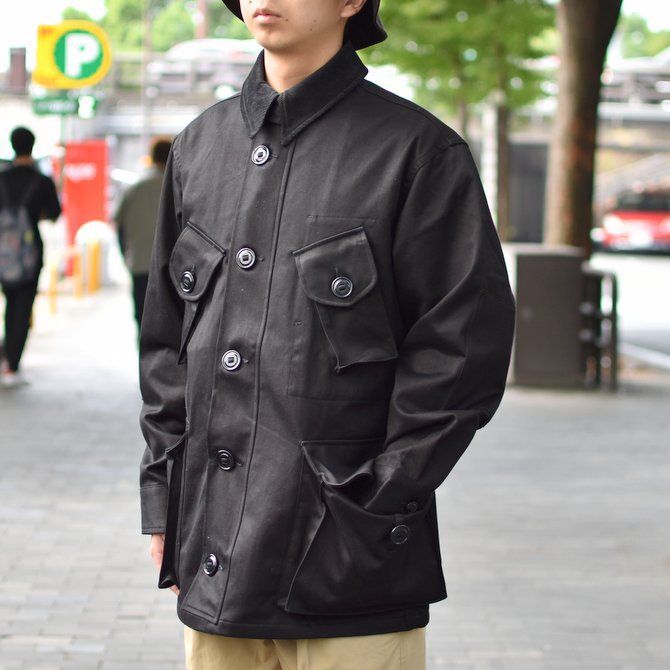 【30% OFF SALE】 MONITALY(モニタリー)/ MILITARY HALF COAT TYPE-B -VANCLOTH SATEEN BLACK- #M24003(3)