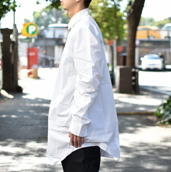 【2018 AW】 CAMIEL FORTGENS(カミエル フォートゲンス)/LONG SHIRT SHIRTING -WHITE- #CAMIEL-634(3)