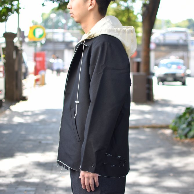 【2018 AW】 CAMIEL FORTGENS(カミエル フォートゲンス)/HOODED SIMPLE JACKET -BLACK- #CAMIEL-683(3)