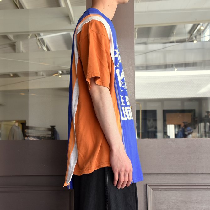 REBUILD BY NEEDLES (リビルドバイニードルス) 7 cut wide tee-college- blue EJ291(3)