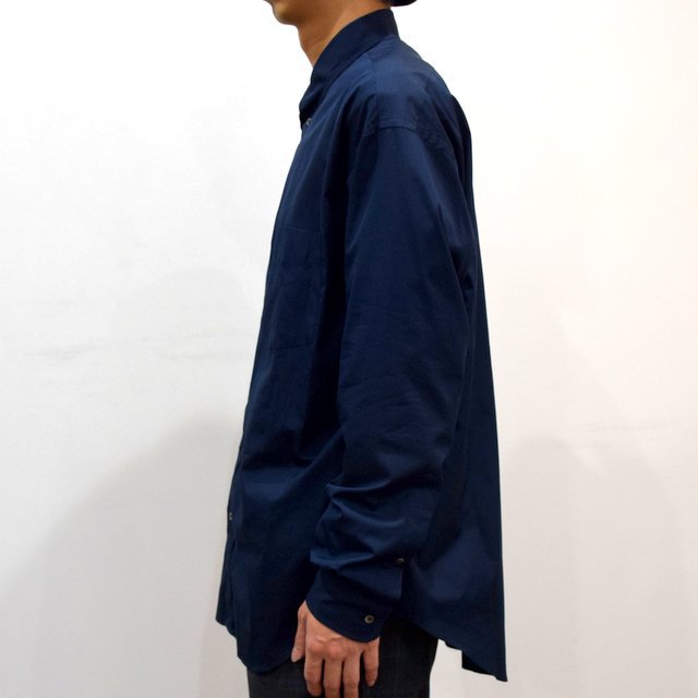 【19 AW】Graphpaper(グラフペーパー) THOMAS MASON L/S B.D BOX SHIRT -B NAVY- #GM193-50060B(3)