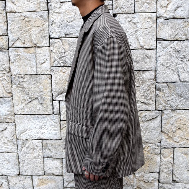 YOKE(ヨーク)/FIVE COLORS PLAID WOOL LOOSE DOUBLE BREASTED JACKET -BEIGE PLAID- #YK19AW0047J(3)