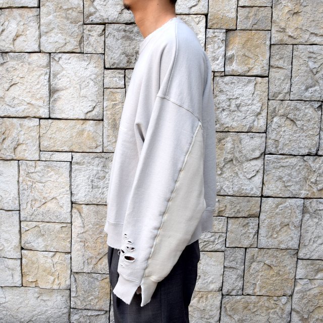 【2020 SS】stein(シュタイン)/ DOUBLE PATTERN REBUILD SWEAT LS -GREIGE- #ST136(3)