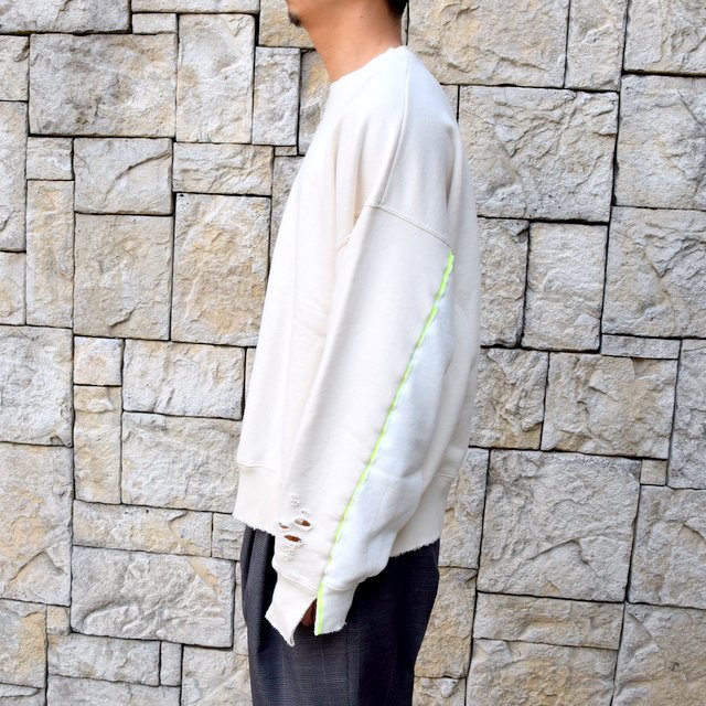 【2020 SS】stein(シュタイン)/ DOUBLE PATTERN REBUILD SWEAT LS -OFF WHITE- #ST136-WH(3)