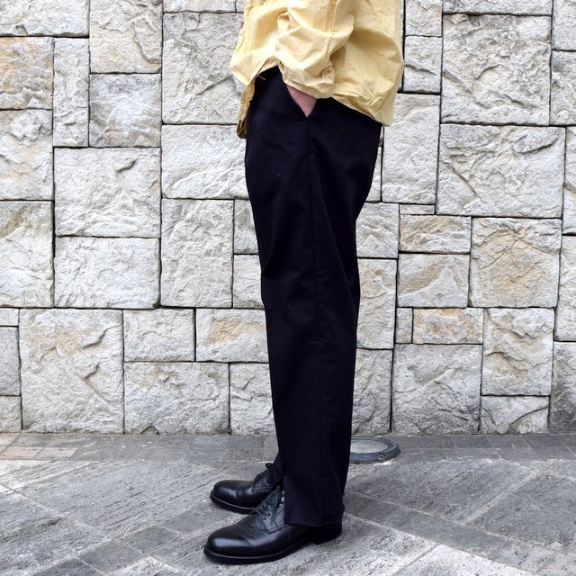 【2020 SS】blurhms(ブラームス) / HIGH COUNT TWILL CENTRAL SLIT PANTS -NAVY- #BHS-20SS016(3)