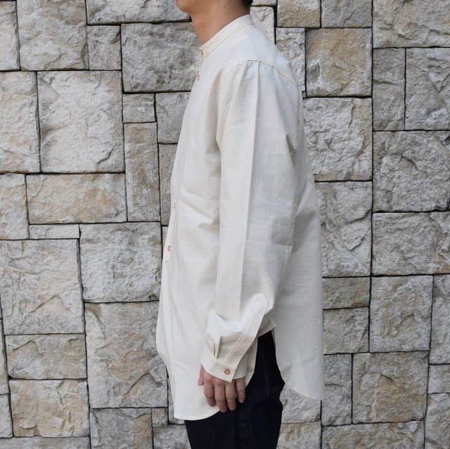 【2020 SS】FRANK LEDER(フランクリーダー) / VINTAGE BEDSHEET SHIRT STAND COLLAR -NATURAL- #0916032-80(3)