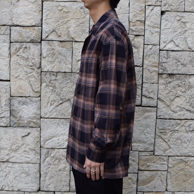 【2020 SS】blurhms(ブラームス) / Open Collar Shirt L/S -DARK MADRAS- #BHS-20SS017CP(3)