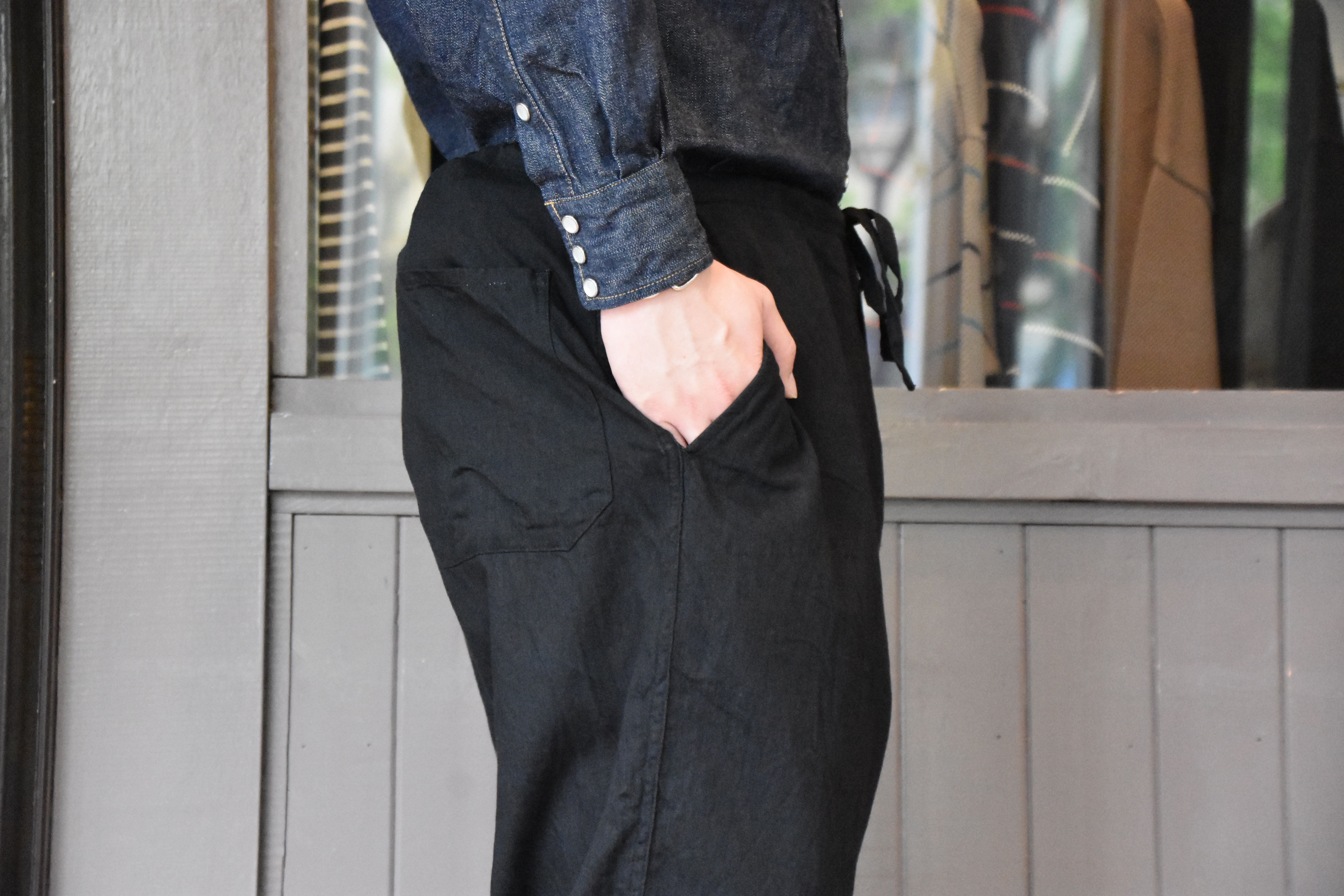 【2020 SS】COMOLI (コモリ) ダンガリードローストリングパンツ#R01-03005(3)