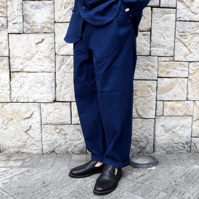 【2020 SS】FRANK LEDER(フランクリーダー)/ BALTIC BLUE DYED VINTAGE BEDSHEET 2TUCK TROUSERS -BLUE- #0913029-39(3)