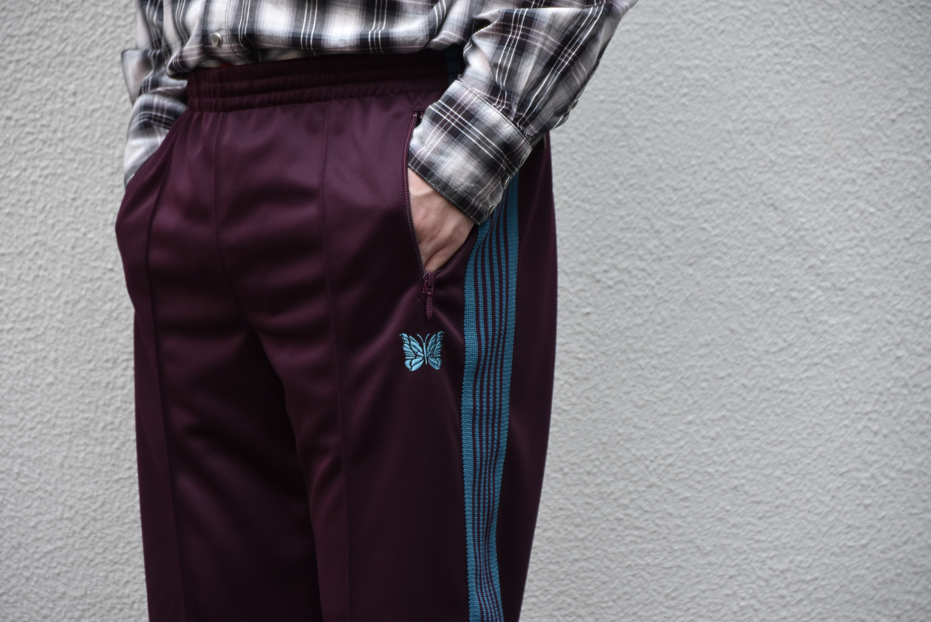 NEEDLES (ニードルス) TRACK PANT-POLY SMOTTH-BORDEUX/#GL216(3)