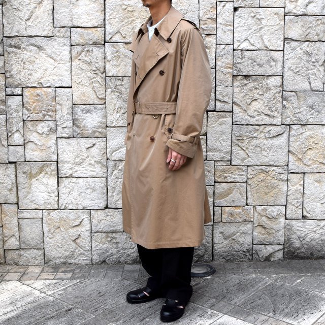 【2020 SS】AURALEE(オーラリー)/ FINX POLYESTER BIG TRENCH COAT -BEIGE- #A20SC01FP(3)