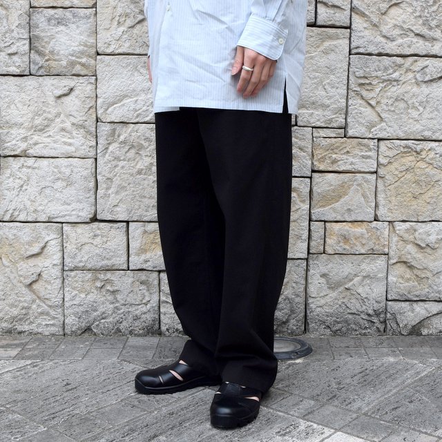 【2020 SS】AURALEE(オーラリー)/ FINX HARD TWIST GABARDINE PANTS -BLACK- #A20SP02FB(3)