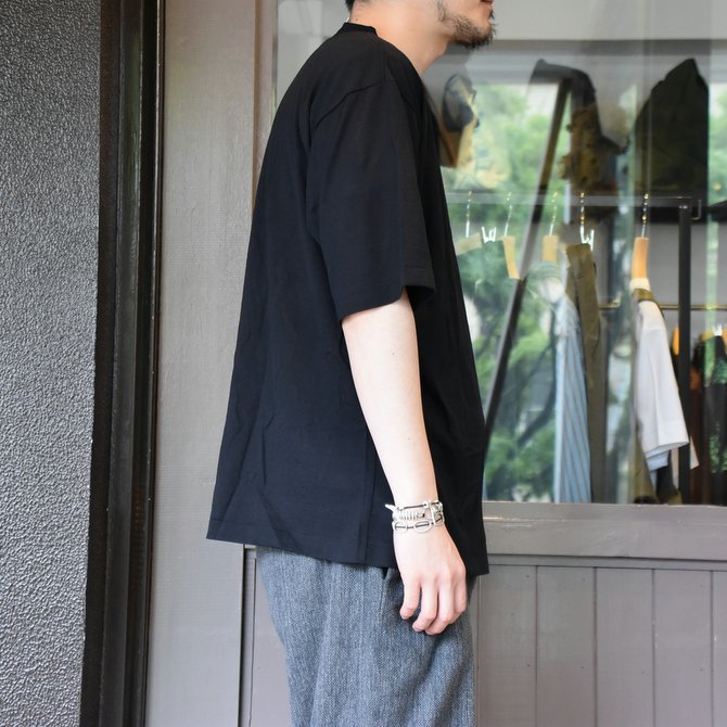 【2020 SS】COMOLI (コモリ) ウール天竺 半袖クルー#R01-05014 -NAVY-(3)