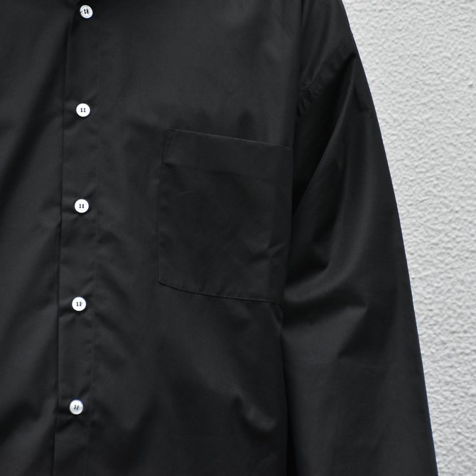 【30% off sale】【2020】 Cristaseya(クリスタセヤ)/LIGHT COTTON PAJAMA SHIRT-Black- #02DA-C(3)