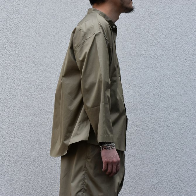 【2020 SS】 Cristaseya(クリスタセヤ)/LIGHT COTTON PAJAMA SHIRT-Light khaki- #02DA-C(3)