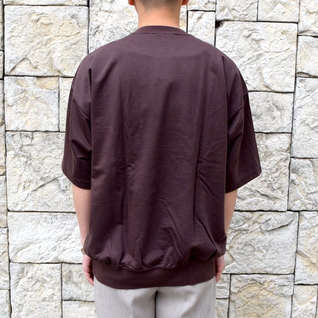 【2020 SS】AURALEE(オーラリー)/ SUPER HIGH GAUGE SWEAT BIG TEE -D.BROWN- #A20SP02NU(3)