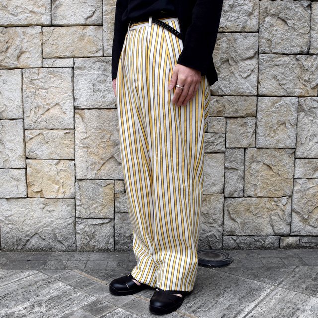 【2020 SS】NEAT(ニート)/ LAL STRIPE WIDE PANTS -PURPLE×YELLOW- #20-01LSW(3)