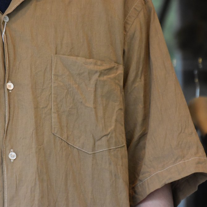 【2020 SS】COMOLI (コモリ) ベタシャンオープンカラーシャツ#R01-02011 -KHAKI-(3)