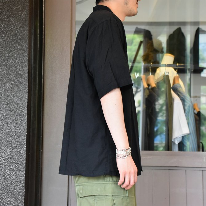 【2020 SS】COMOLI (コモリ) ベタシャンオープンカラーシャツ#R01-02011 -NAVY-(3)
