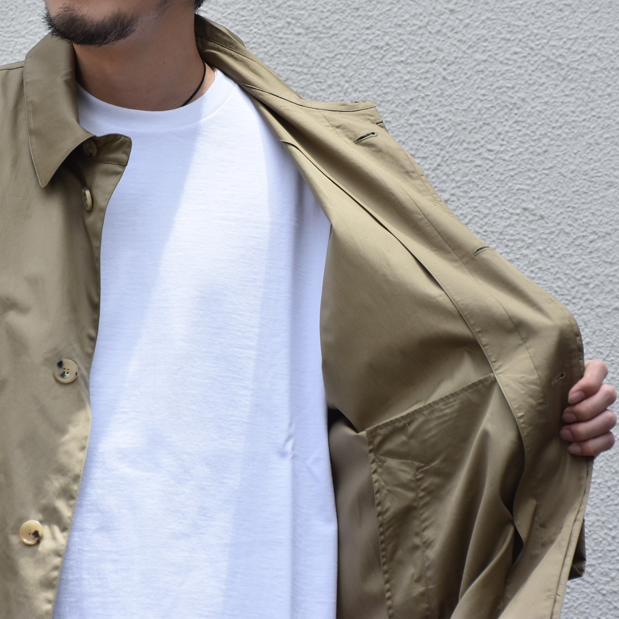 【2020】 Cristaseya(クリスタセヤ)/ OVERSIZED LIGHT COTTON SUMMER TRENCH -Light khaki- #01DA-C-LK(3)