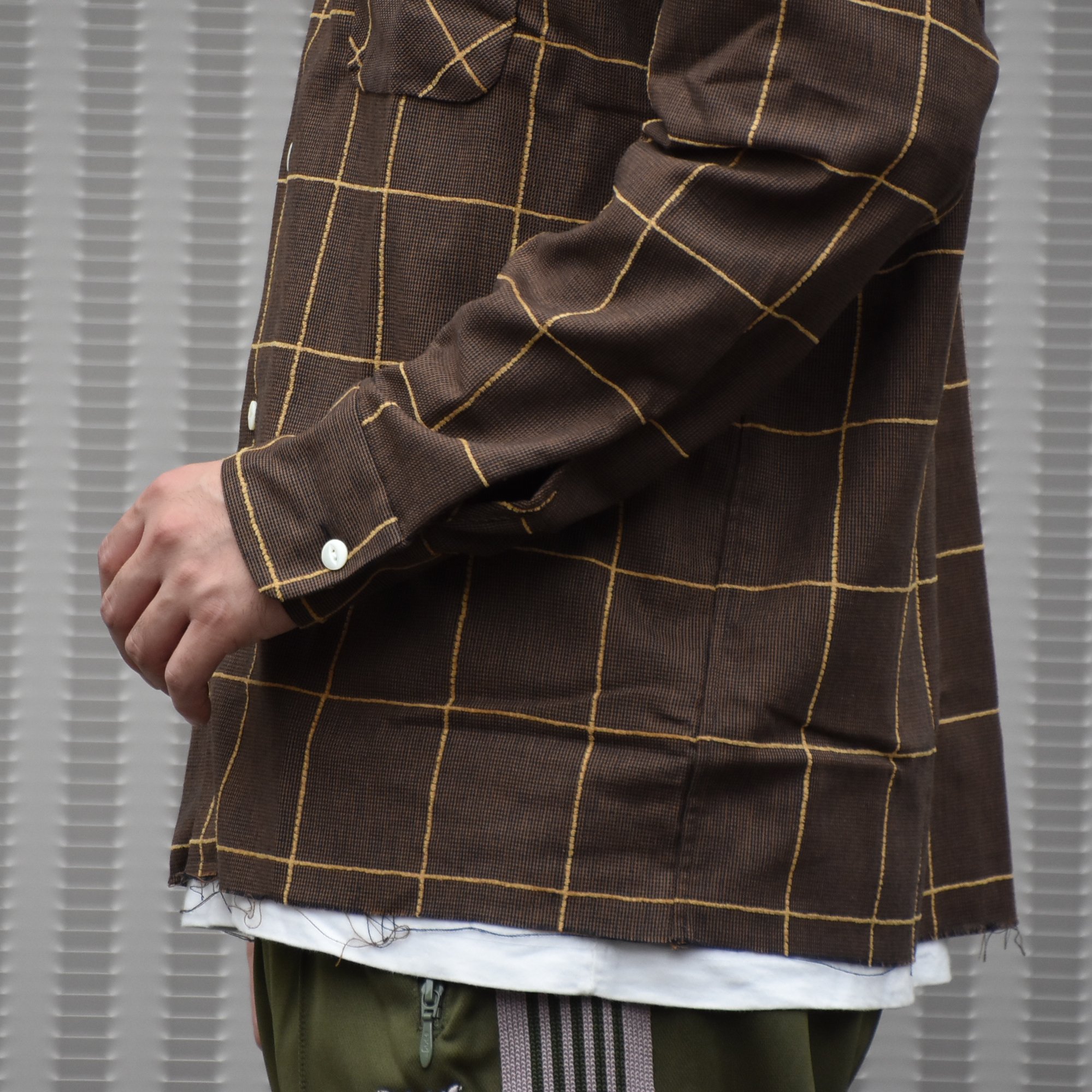 NEEDLES(ニードルス) C.O.B Classic Shirt -C/Pe/R Plaid Twill-BROWN #HM206(3)
