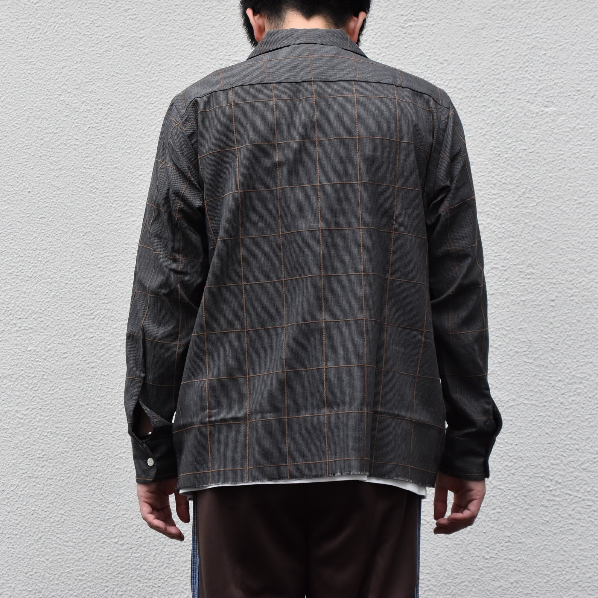 NEEDLES(ニードルス) C.O.B Classic Shirt -C/Pe/R Plaid Twill-GRAY #HM206(3)