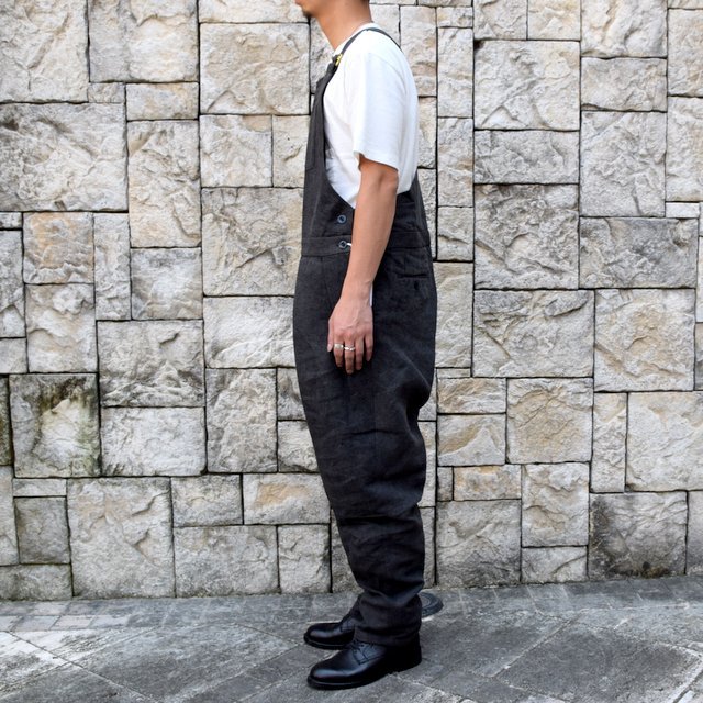 【2020】NEAT(ニート)/ High Density Linen&Japanese Paper ''OVERALL'' -BLACK- #20-02LPS(3)