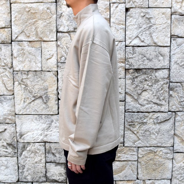 AURALEE(オーラリー)/ ELASTIC HIGH GAUGE SWEAT HALF ZIP P/O -KHAKI GRAY- #A20AP01NU(3)