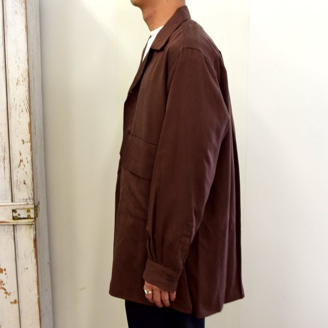 YOKE(ヨーク)/ BIG FLAP LONG SHIRTS -BRICK BROWN- #YK20AW0144SH(3)