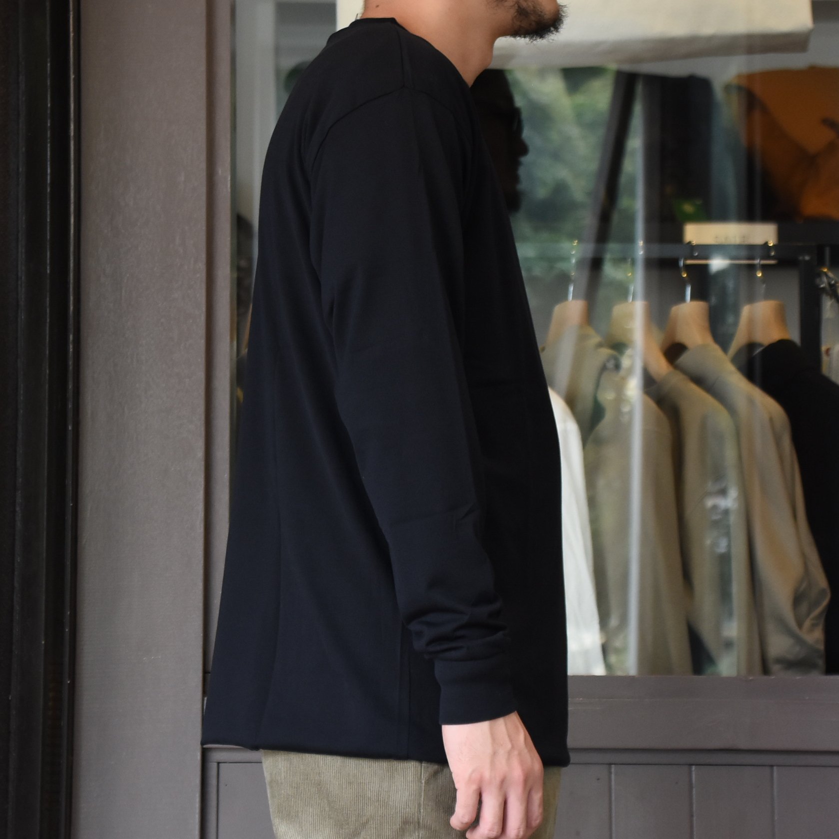 【2020】COMOLI (コモリ) ダブルレイヤーL/Sクルー#S03-05002 -NAVY-(3)