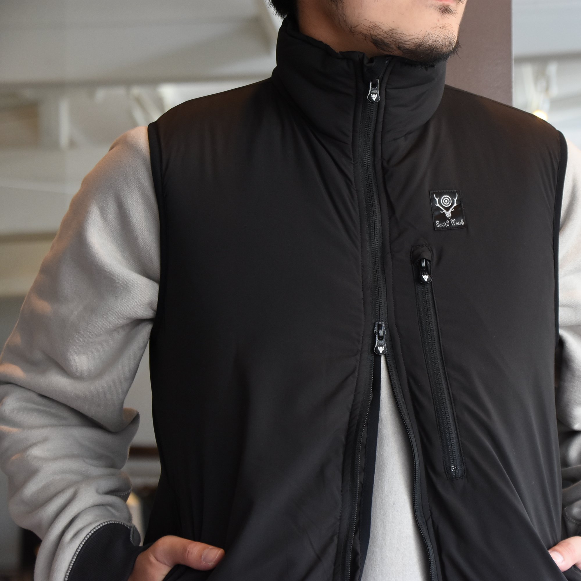 South2 West8(サウスツーウエストエイト)Insulator Vest-Peach Skin-BLACK- #HM813(3)