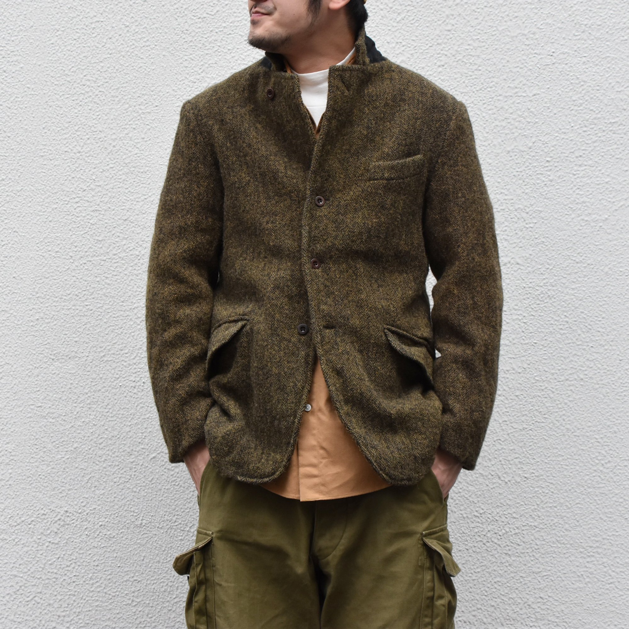 Chez Vidalenc (シェヴィダレンク)/ HARRIS TWEED JACKET-GREEN FOX- #JK01(3)