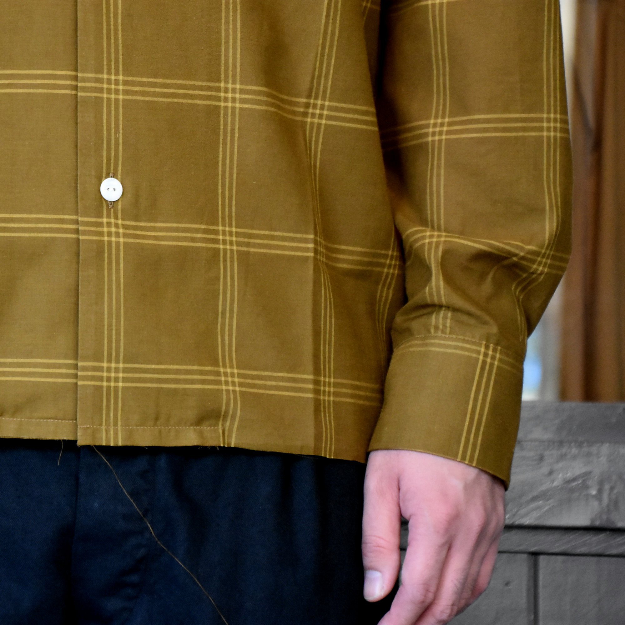 【40% off sale】NEEDLES(ニードルス) C.O.B. ONE-UP SHIRT C/S PLAID -BROWN-#IN170(3)