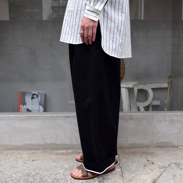 STUDIO NICHOLSON(スタジオニコルソン)/ PEACHED COTTON TWILL -BLACK- #SNM-351(3)