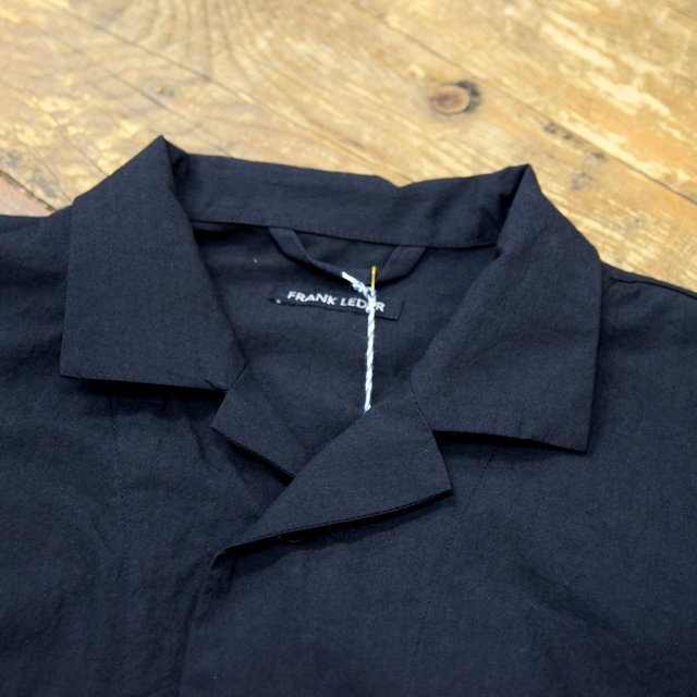 FRANK LEDER(フランクリーダー)/TRIPLE WASHED THIN COTTON SHIRT JACKET WITH DRAWSTRING -BLACK- #0916082(3)