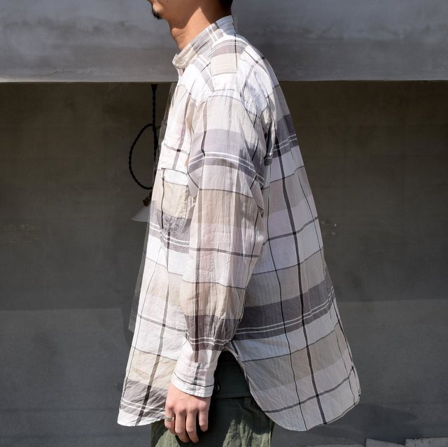 KAPTAIN SUNSHINE (キャプテンサンシャイン)/ STAND COLLAR SAFARI SHIRT -BIG PLAID- #KS21SSH12(3)