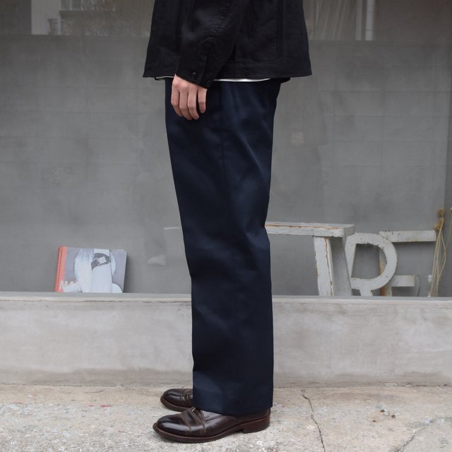 BROWN by 2-tacs (ブラウンバイツータックス)/ Straight slacks -NAVY- B25-P005(3)