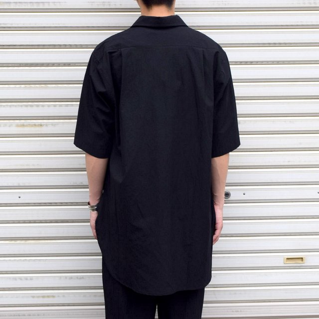 FRANK LEDER(フランクリーダー)/TRIPLE WASHED THIN COTTON S/S SMOCK ‐BLACK- 0917095-99(3)