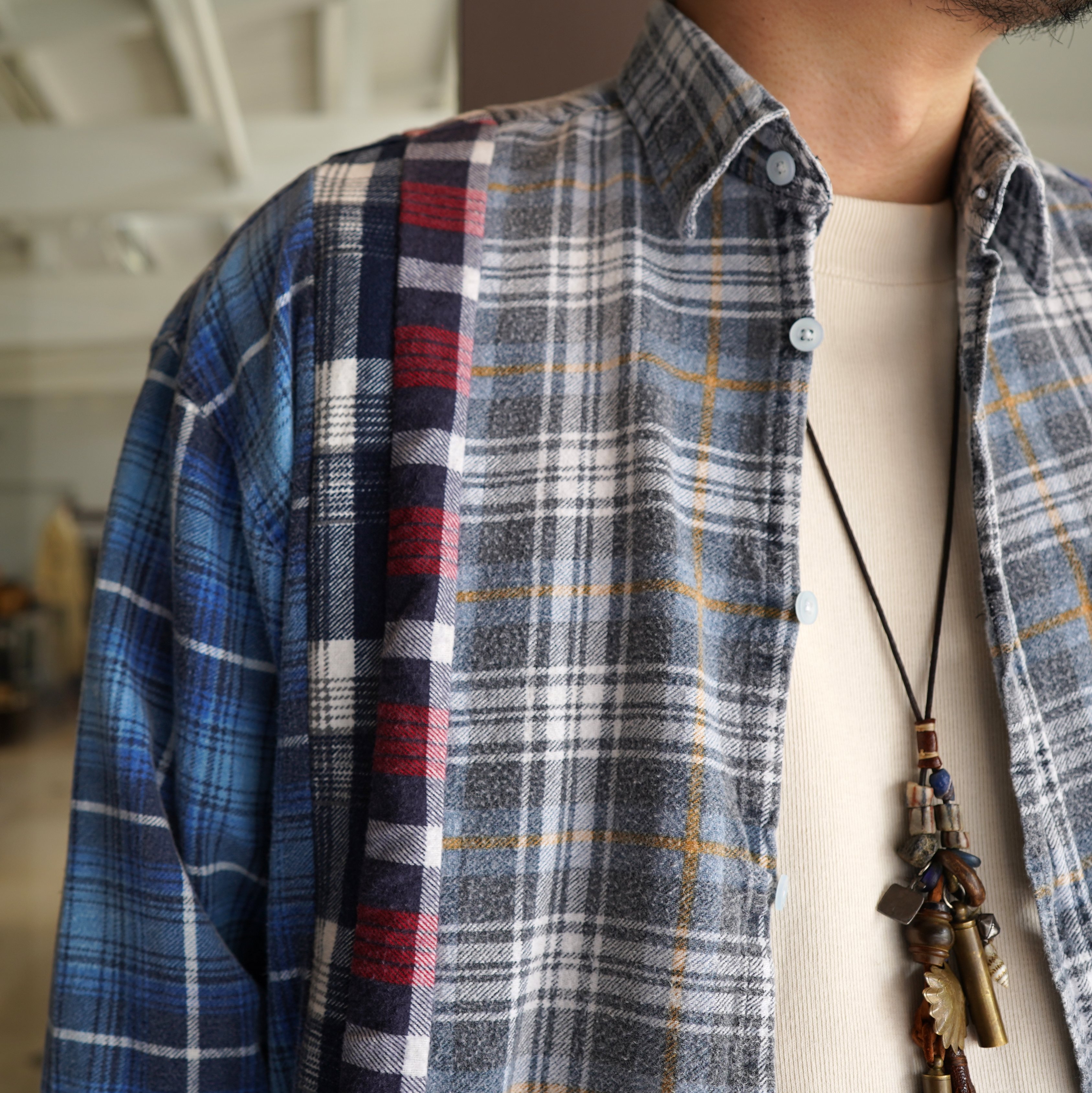 Rebuild by Needles(リビルドバイニードルス)/ flannel check shirts -ASSORT(B)- #JO286(3)