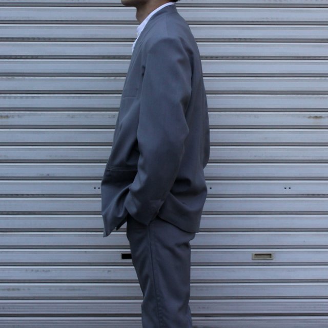 YOKE(ヨーク)/COVERED COLLARLESS JACKET -DUSTY GREEN- #YK22SS0314J(3)