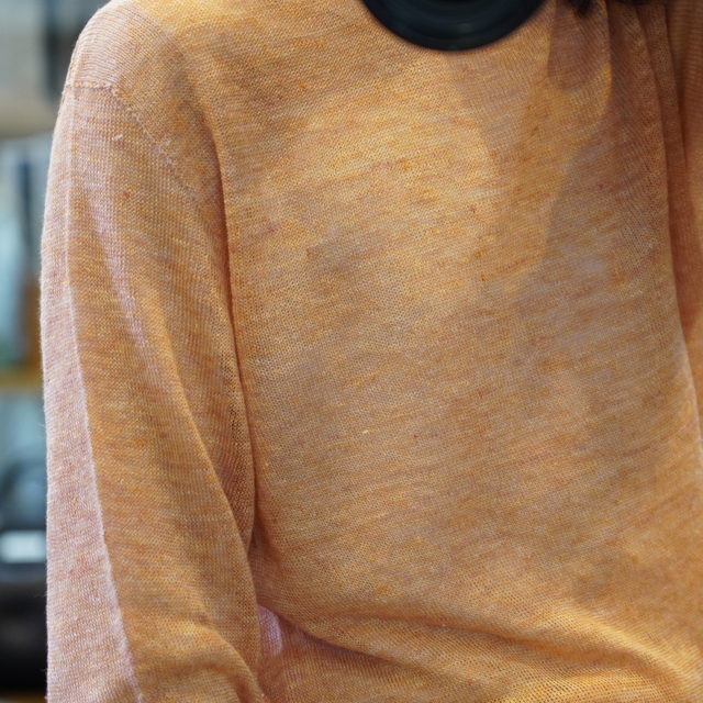 【25SS】HERILL(ヘリル)/ Linen WG Pullover -Orange,Indigo- #25-080-HL-8190-10(3)