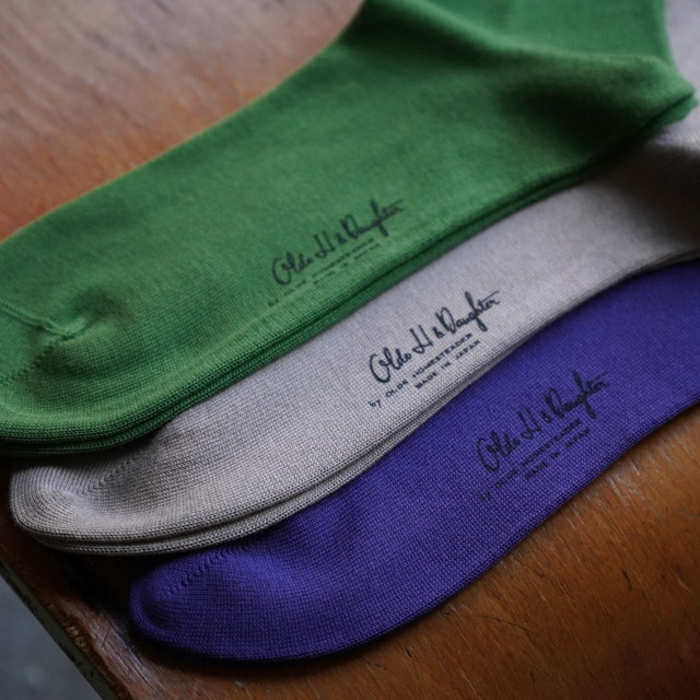 Olde H&Daughter(オールドエイチアンドドーター)/ COTTON PLAIN JERSEY ANKLE SOCKS -3color- #DS001(3)