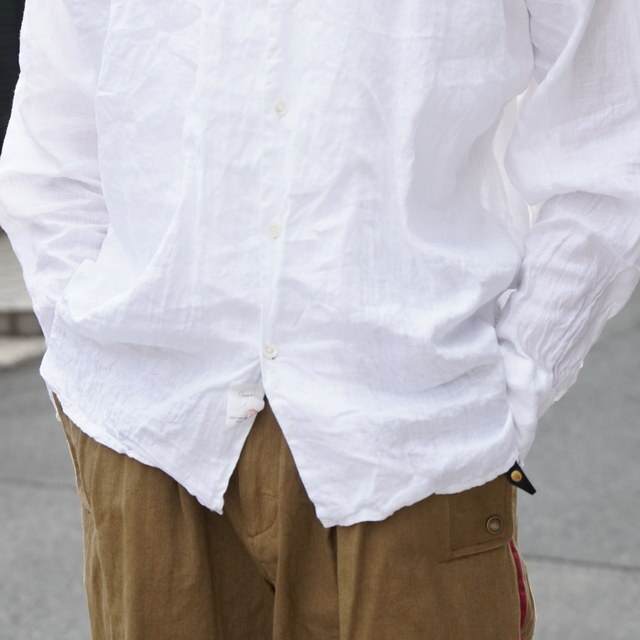 【25ss】Gurank(グランク)/linen shirts -WHT & NVY - #723-25A10L(3)
