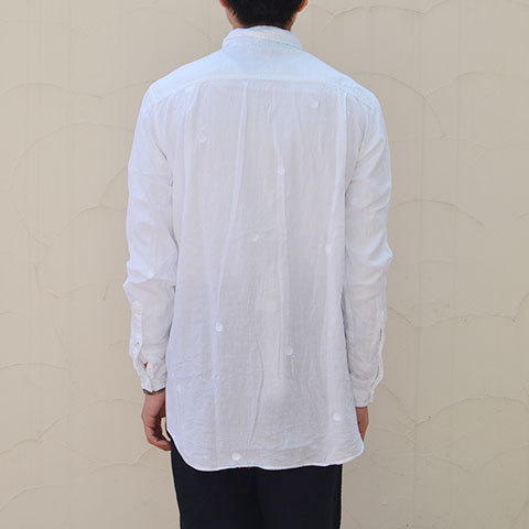 【40% off sale】CASEY CASEY(ケーシーケーシー) CAL DOT SHIRT -WHITE- (4)