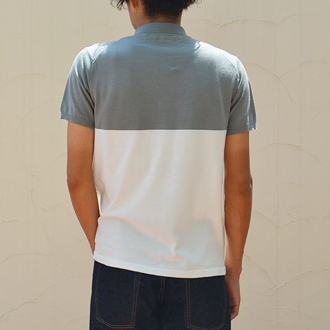 EEL products(イ―ルプロダクツ) G45POLO -(16)グレー×ホワイト- E-15631(4)