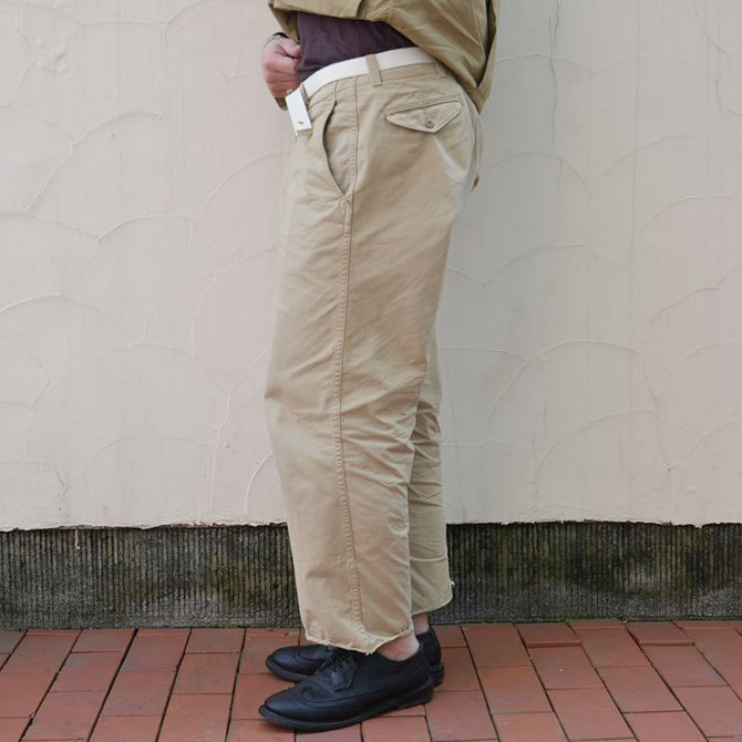 MASTER&Co.(}X^[AhR[) CUTOFF CHINO PANTS with BELT -(82)BEIGE-(4)