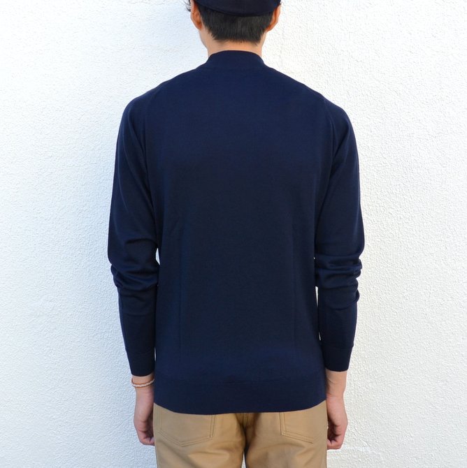 JOHN SMEDLEY(ジョン・スメドレー)/ HARCOURT PULLOVER MOCK TURTLE LS -MIDNIGHT- #harcourt(4)