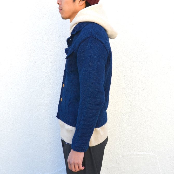 【40% off sale】 LIGHTHOUSE KNITWEAR(ライトハウスニットウエア) / TRUCKER JKT -INDIGO-(4)